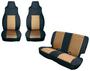 Rugged Ridge Black, Tan Solid Fold-Up Bench Seat Cover Kit