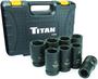 Titan 8 Piece 1 Inch Drive Deep 6 Point Metric Socket Set